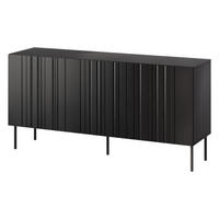 SIDEBOARD Isla 150 3D - Schwarz, Holzwerkstoff/Metall (151/75/40cm) - MIRJAN24