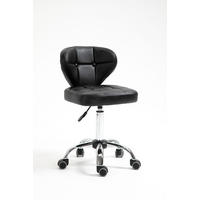 2ER-SET Arbeitshocker, Dunkelgrau - Schwarz, Leder (47/87/45cm) - HOMCOM