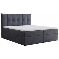 BOXSPRINGBETT PREMIUM 10, 120 x 200 cm, Bettkasten, H4, grau - Grau, Textil (120/200cm) - Labett