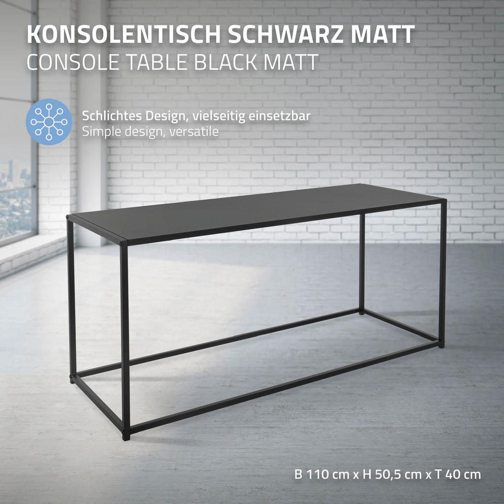 Thumbnail - Ml-Design Couchtisch, Schwarz, Metall, 40x110x50.5 cm, Wohnzimmer, Wohnzimmertische, Couchtische