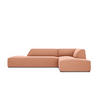 ECKSOFA rechts Ruby aus Samt rosa 4 Sitzplätze - Pink, Textil (180/273cm) - Micadoni