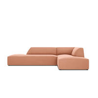 ECKSOFA rechts Ruby aus Samt rosa 4 Sitzplätze - Pink, Textil (180/273cm) - Micadoni