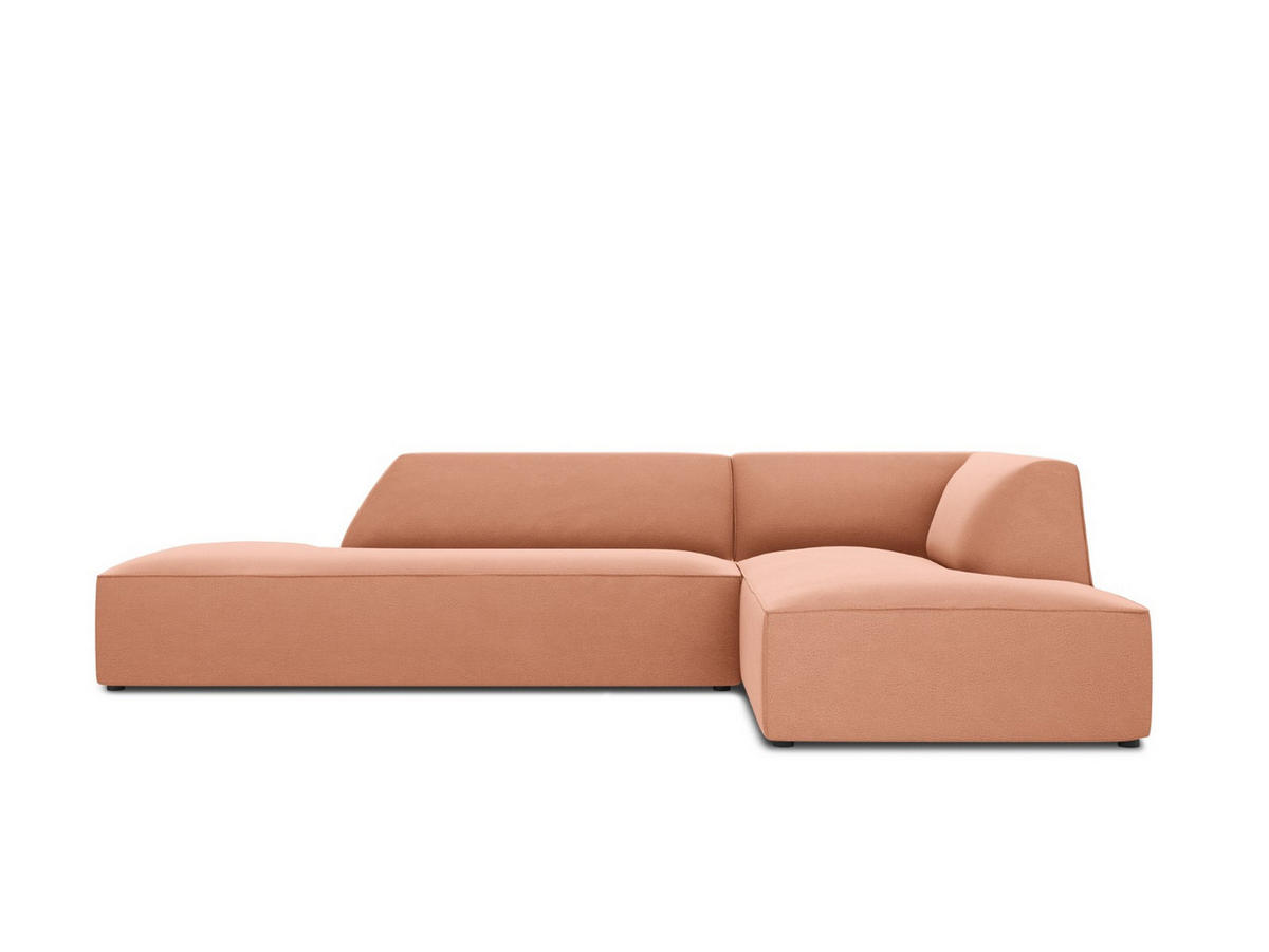 ECKSOFA rechts Ruby aus Samt rosa 4 Sitzplätze - Pink, Textil (180/273cm) - Micadoni