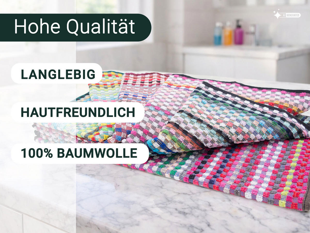 GESCHIRRTÜCHER, 5er-Set, 45x90 cm, 100% Baumwolle, bunt - Multicolor, Textil (45/90cm) - Zollner