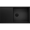 SPÜLBECKEN Ibiza, 2-er set Alles Schwarz 90/50 cm 1 Becken + Ablauf-Set ab 60er Unterschrank - Schwarz, Kunststoff (90/19/50cm) - Primagran