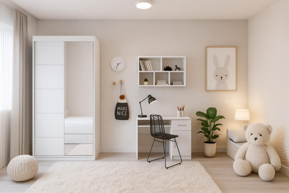 JUGENDZIMMER-SET TILL 05 3-teilig in Weiß matt - Weiß, Holzwerkstoff (330/200/61cm) - Deine Möbel 24