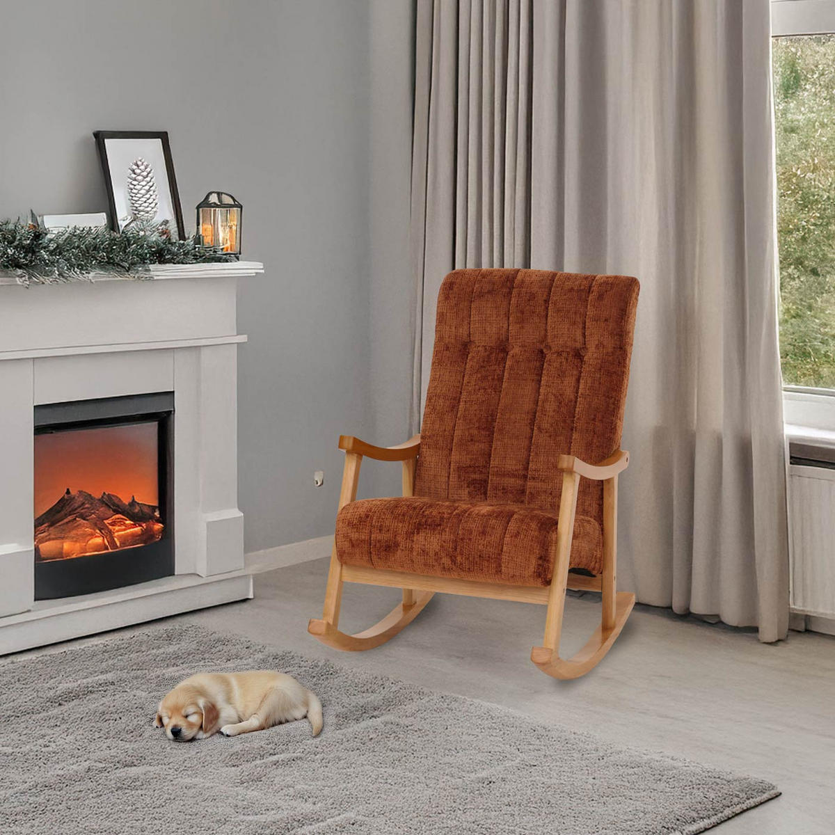 SCHAUKELSTUHL Orange - Orange, Textil (64/97/85cm) - MCW