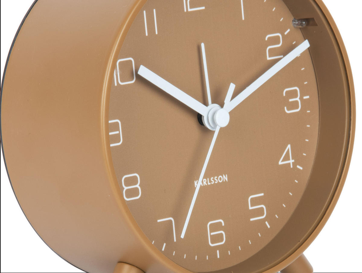 WECKER Lofty - Braun - 11/12 cm - Braun, Metall (11/12/11cm) - Karlsson