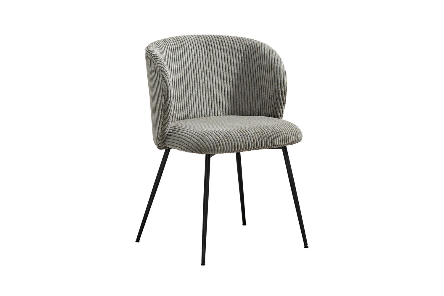 ESSZIMMERSTUHL LENA Grau Cord - Grau, Textil (54/78/53cm) - KAWOLA