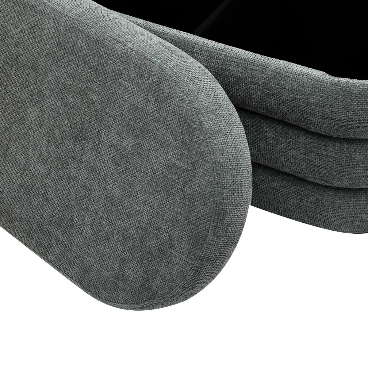 FUSSHOCKER Grau 38/76/38 cm - Grau, Textil (38/38/76cm) - Mobili Rebecca