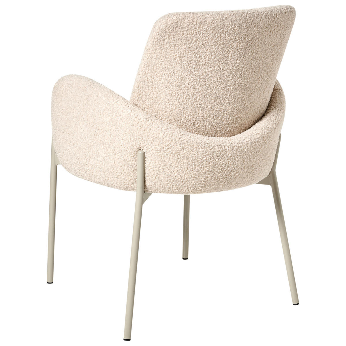 JÍDELNÍ ŽIDLE Bouclé Světle béžová Magee - béžová, textil (56/86/57cm) - Beliani