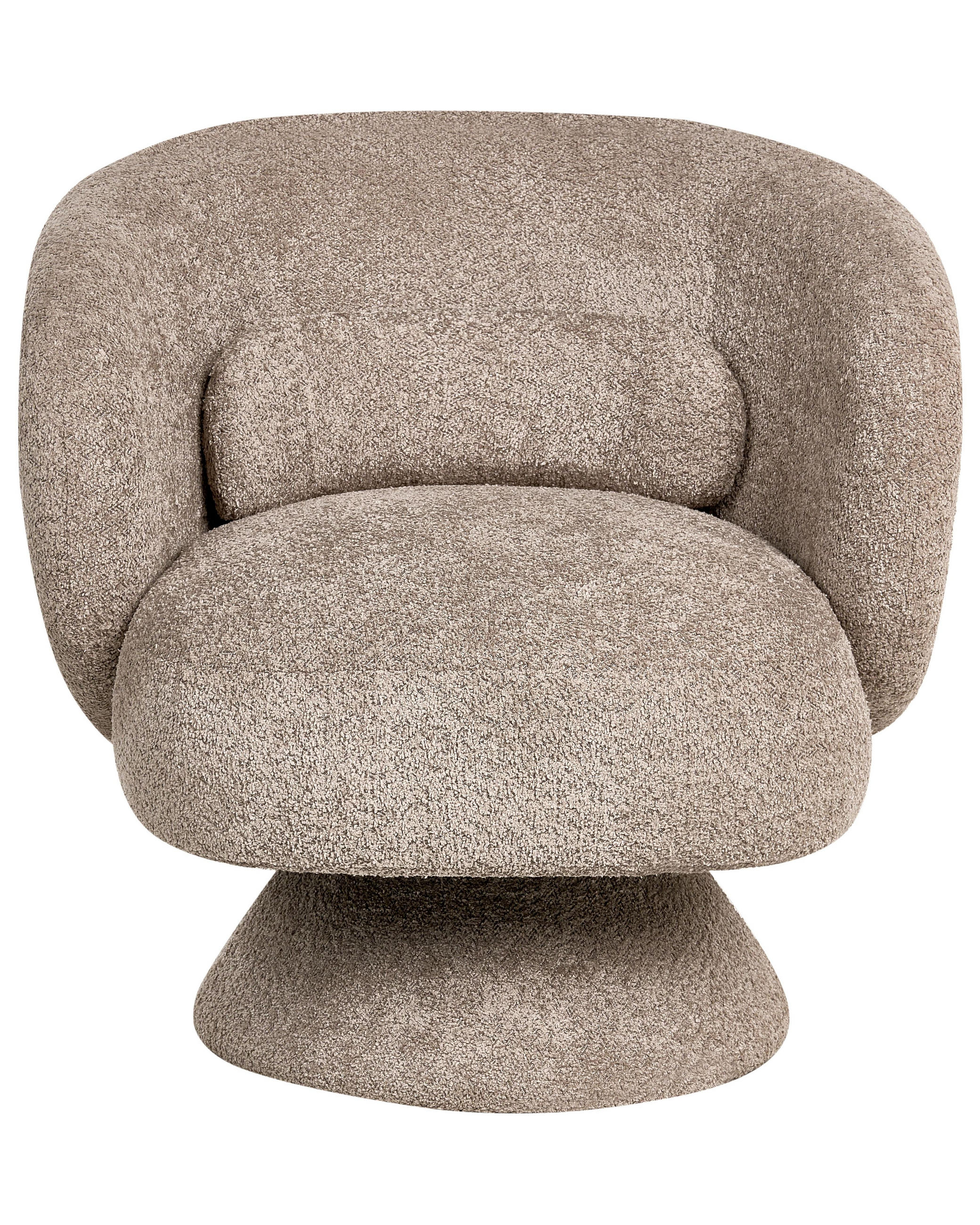 DREHSESSEL Bouclé Beige Lieksa - Beige, Textil (77/77/64cm) - Beliani