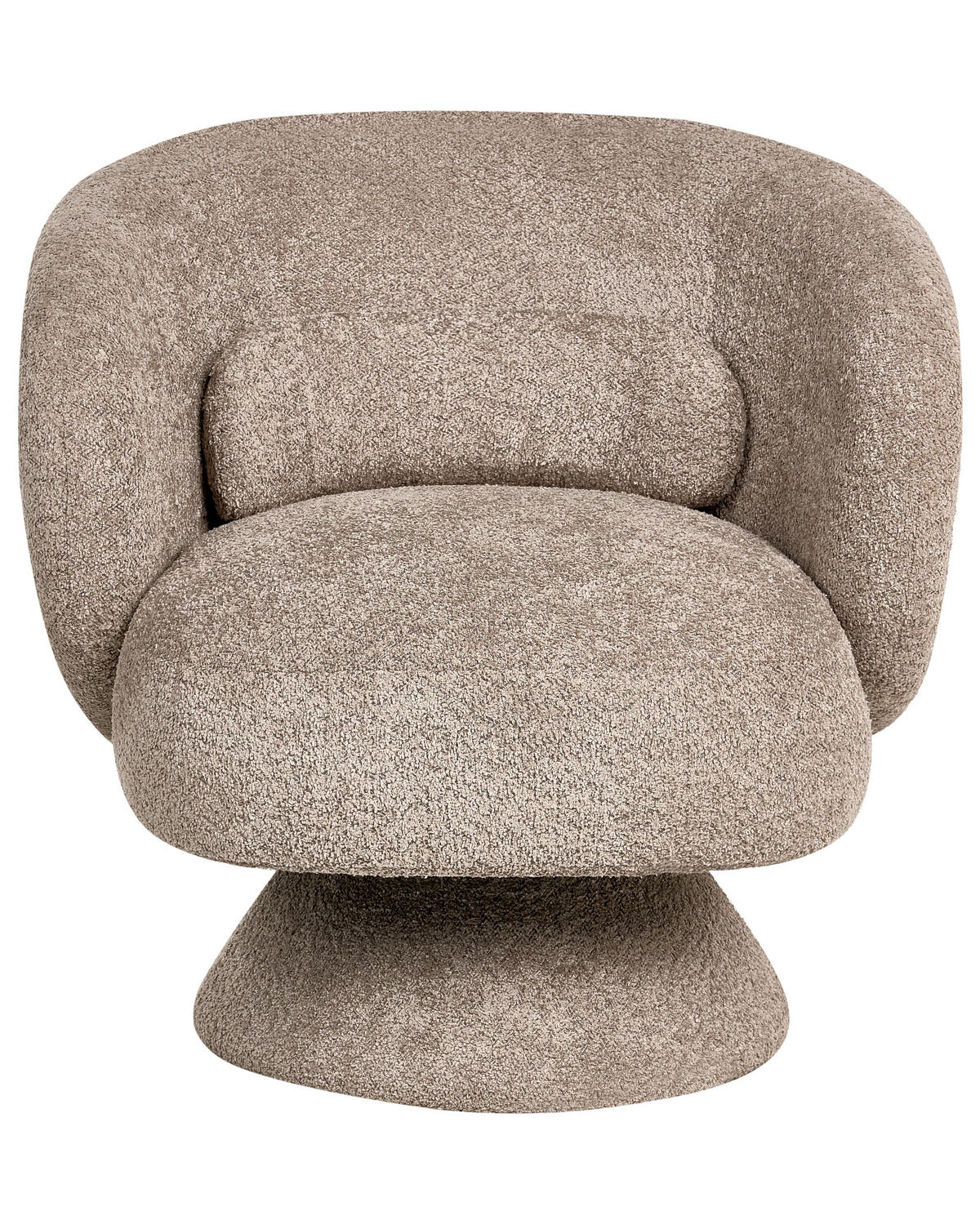 DREHSESSEL Bouclé Beige Lieksa - Beige, Textil (77/77/64cm) - Beliani