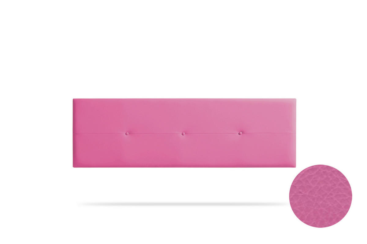 KOPFTEIL gepolstert NAPOLI Kunstleder 90x50x5 cm - Rosa - Moonia - Pink, Holz (90/5/50cm)