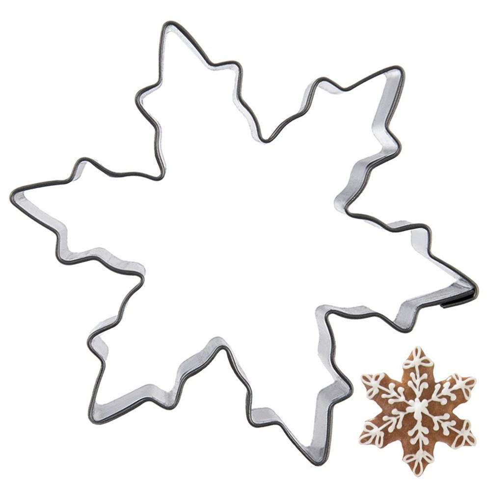 AUSSTECHFORM Schneeflocke 5,5 cm Silber - Silberfarben, Metall (5.5/1.5/5.5cm) - Orion 