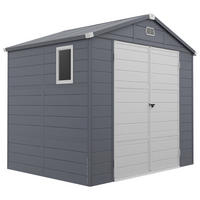GERÄTEHAUS 240 x 190 x 180/228 cm - Grau, Kunststoff (190/228/240cm) - Outsunny