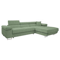 ECKSOFA Torezio Mini Cord, Seite: Rechts - Hellgrün, Holz/Textil (280/170cm) - MIRJAN24