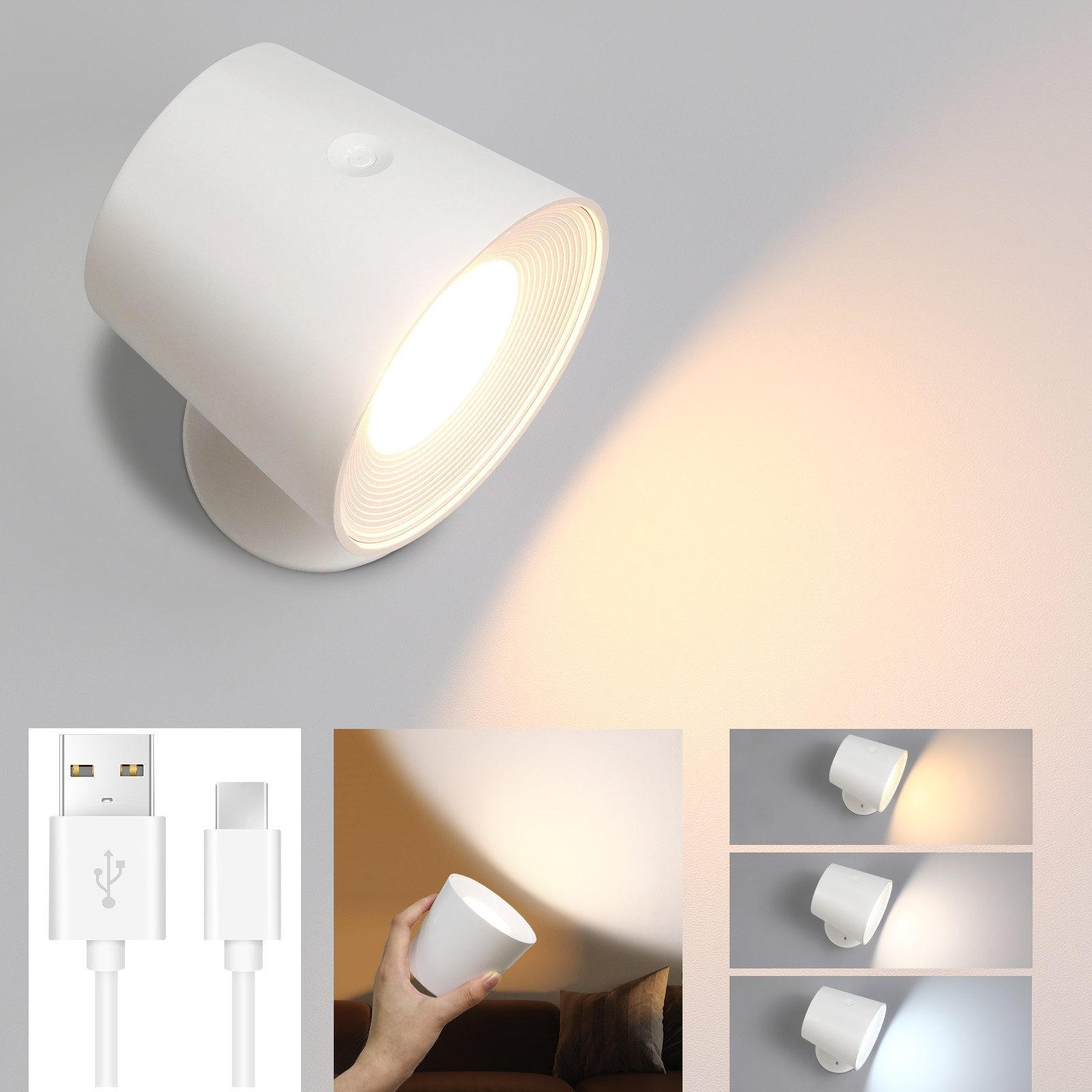 LED WANDLEUCHTE Emma - Weiß, Kunststoff (9/8/11cm) - Nettlife