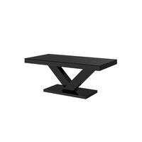 COUCHTISCH rechteckig Schwarz Hochglanz 120/60/49 cm - Schwarz Hochglanz, Holzwerkstoff (60/120/49cm)