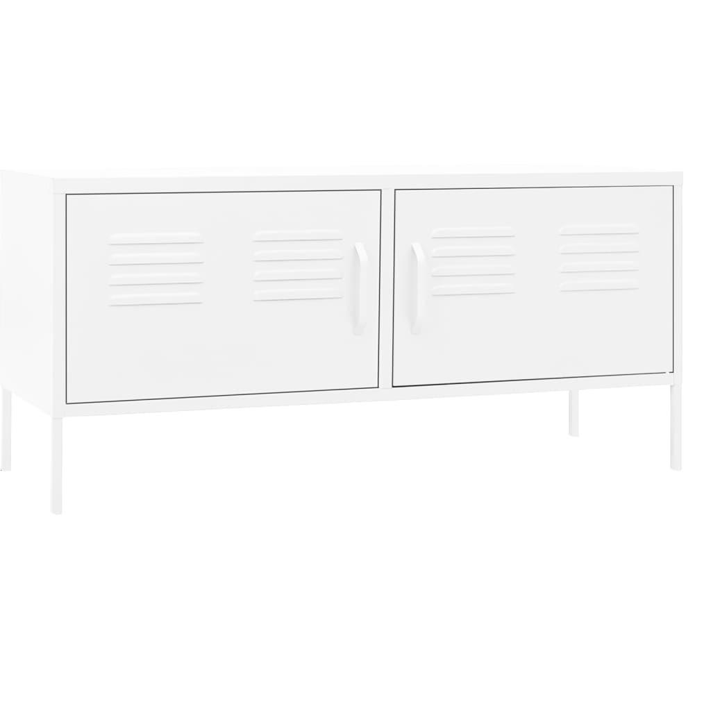 TV-SCHRANK Weiß 105/35/50 Cm Stahl - Weiß, Metall (105/50/35cm) - vidaXL