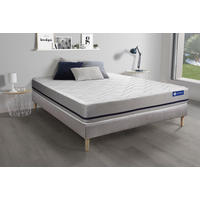 BETT Actilatex soft Latex und Memory-Schaum 120 x 220 cm h2 - Kit Bettgestell Grau - Beige/Grau, Holz (120/220cm) - ACTISOM