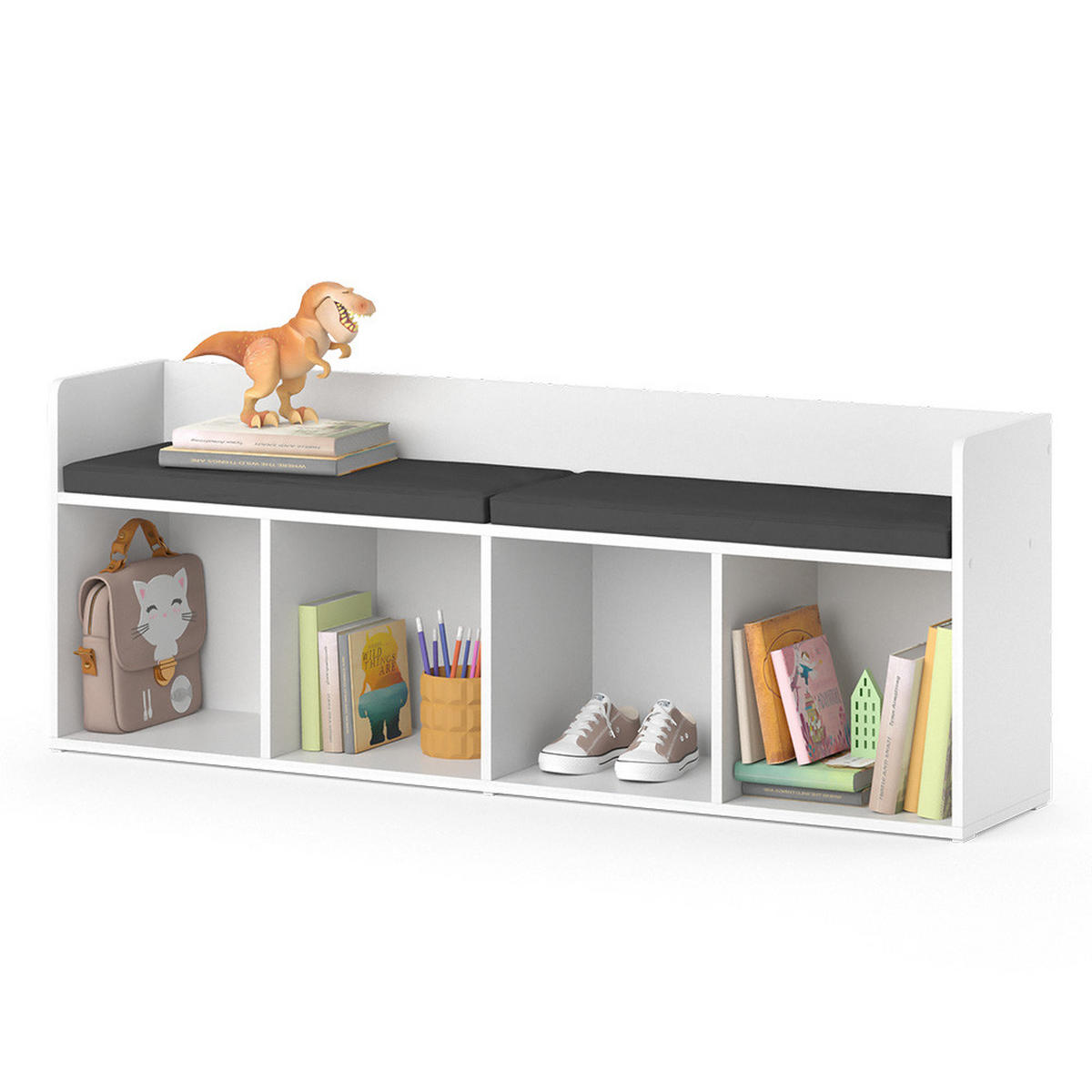 DĚTSKÁ POLICE Luigi Bílá - bílá, kompozitní dřevo (142.4/53.4/31cm) - Vicco