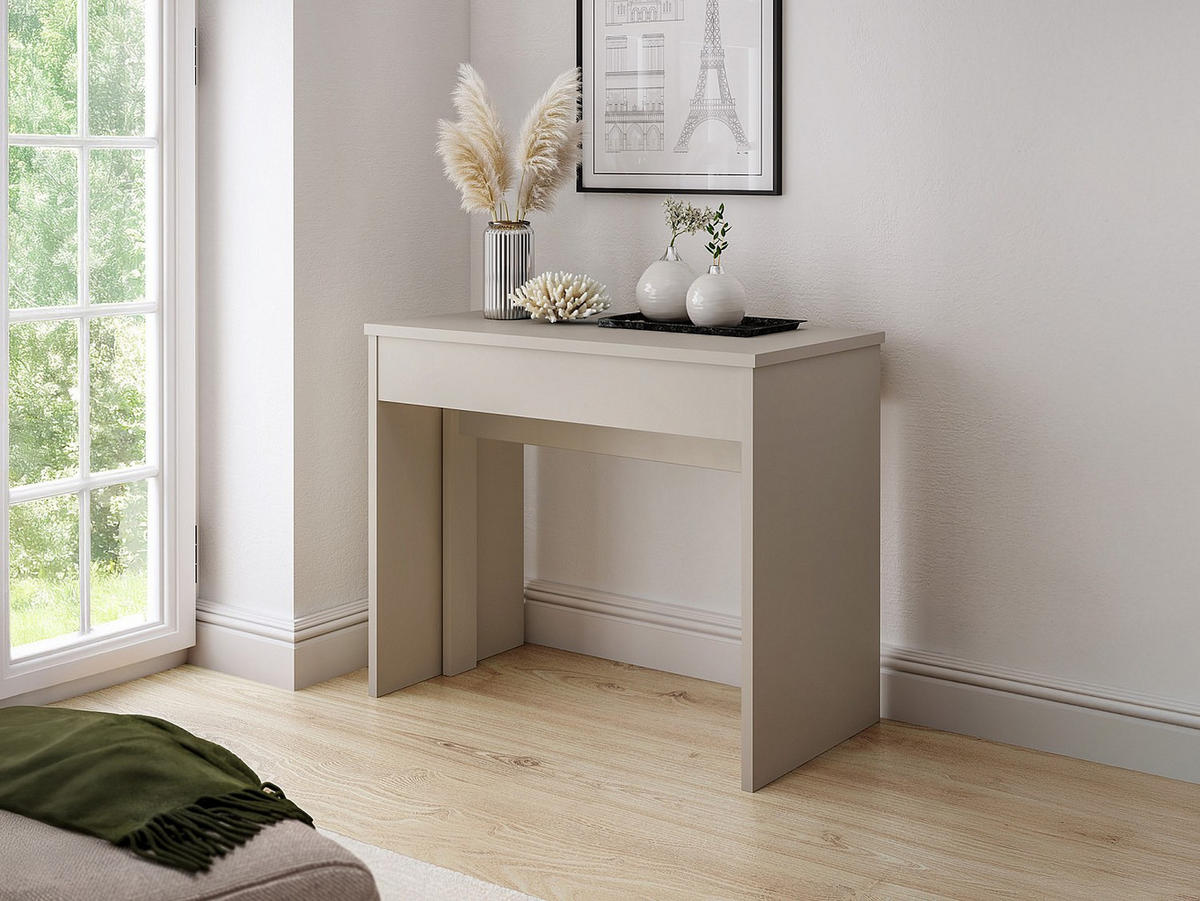 KONSOLENTISCH - Holz, Platte - Beige - - Beige, Holz (90/302/75cm) - Vente-Unique