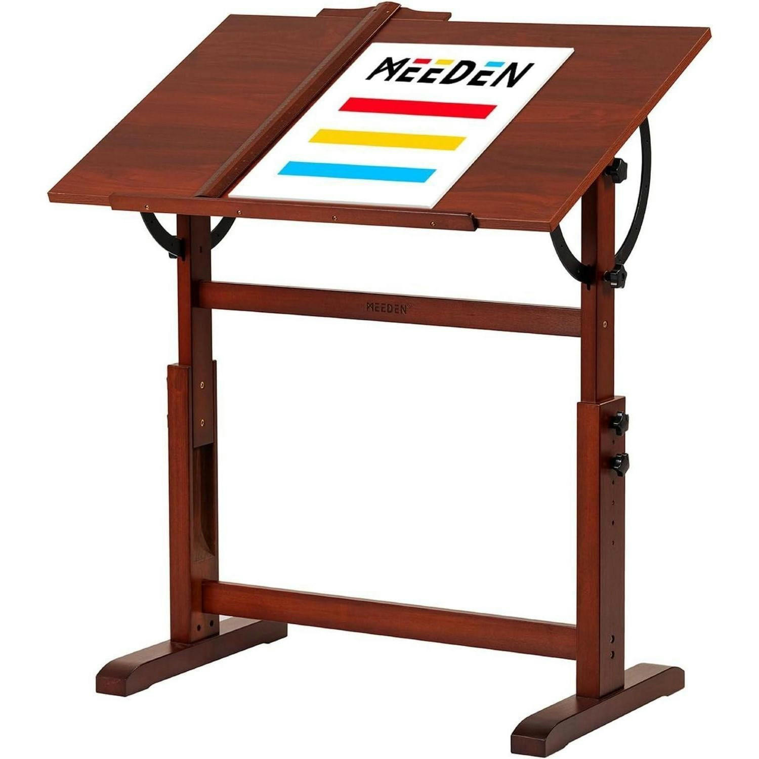 ZEICHENTISCH höhenverstellbar neigbar Walnussoptik - Braun, Holz (50/81/84cm)
