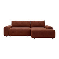 SCHLAFSOFA - 4 Personen - Stoff - Terracotta - - Terracotta, Textil (264/87/162cm) - Vente-Unique