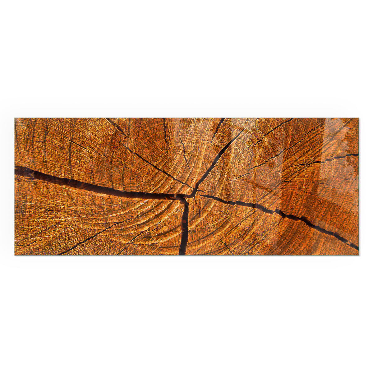 GLASPLATTE für Kamin 125x50 cm - Orange, Glas (125/50/0.4cm) - TULUP