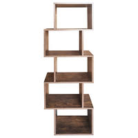 STANDREGAL Kaliopsi mit 5 Regalfächern, dunkle Holzoptik - Dunkelbraun, Holzwerkstoff (49/151/30cm) - Selsey