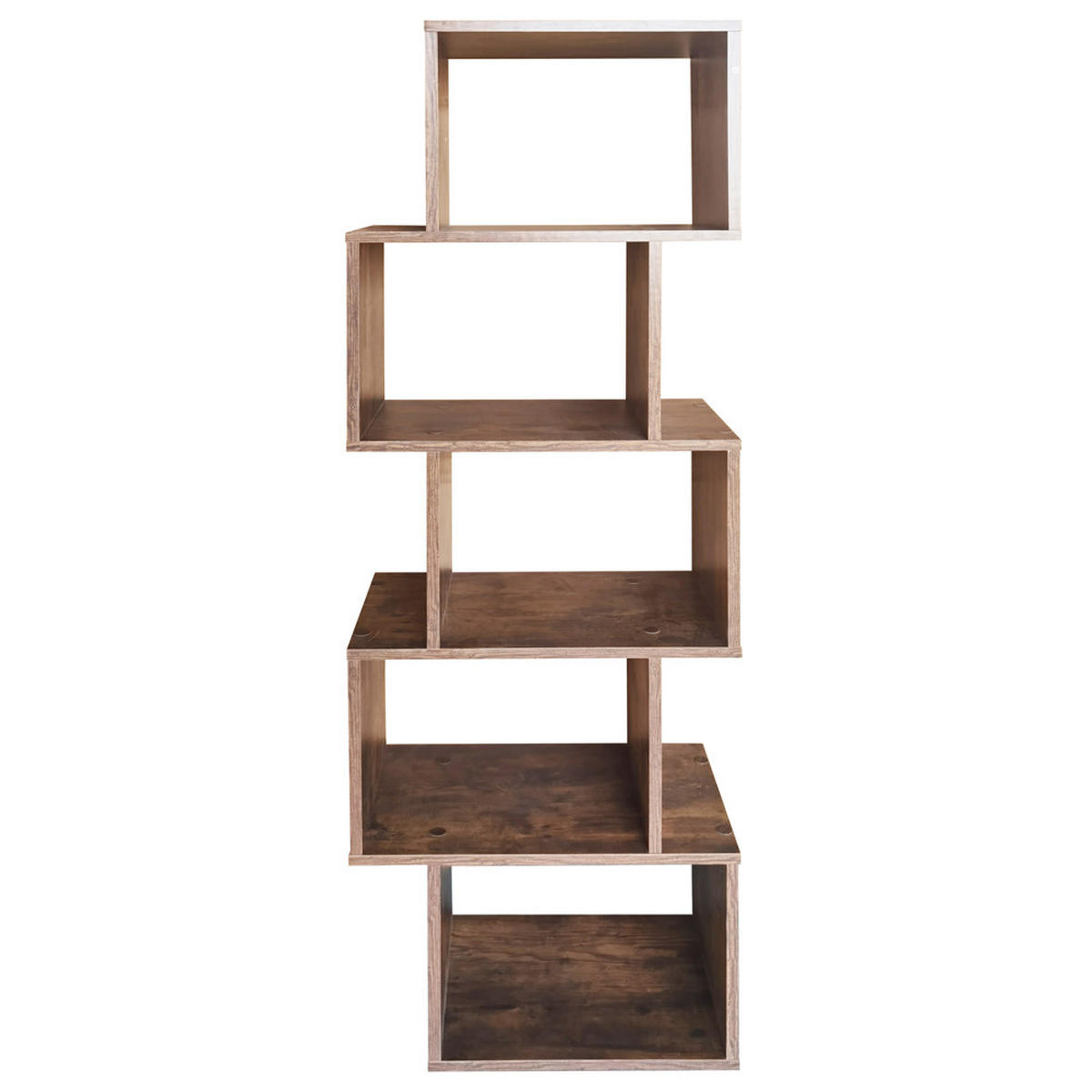 STANDREGAL Kaliopsi mit 5 Regalfächern, dunkle Holzoptik - Dunkelbraun, Holzwerkstoff (49/151/30cm) - Selsey