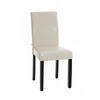 STUHL Lederlook creme - Creme/Schwarz, Holz/Textil (41/91/47cm) - CLP
