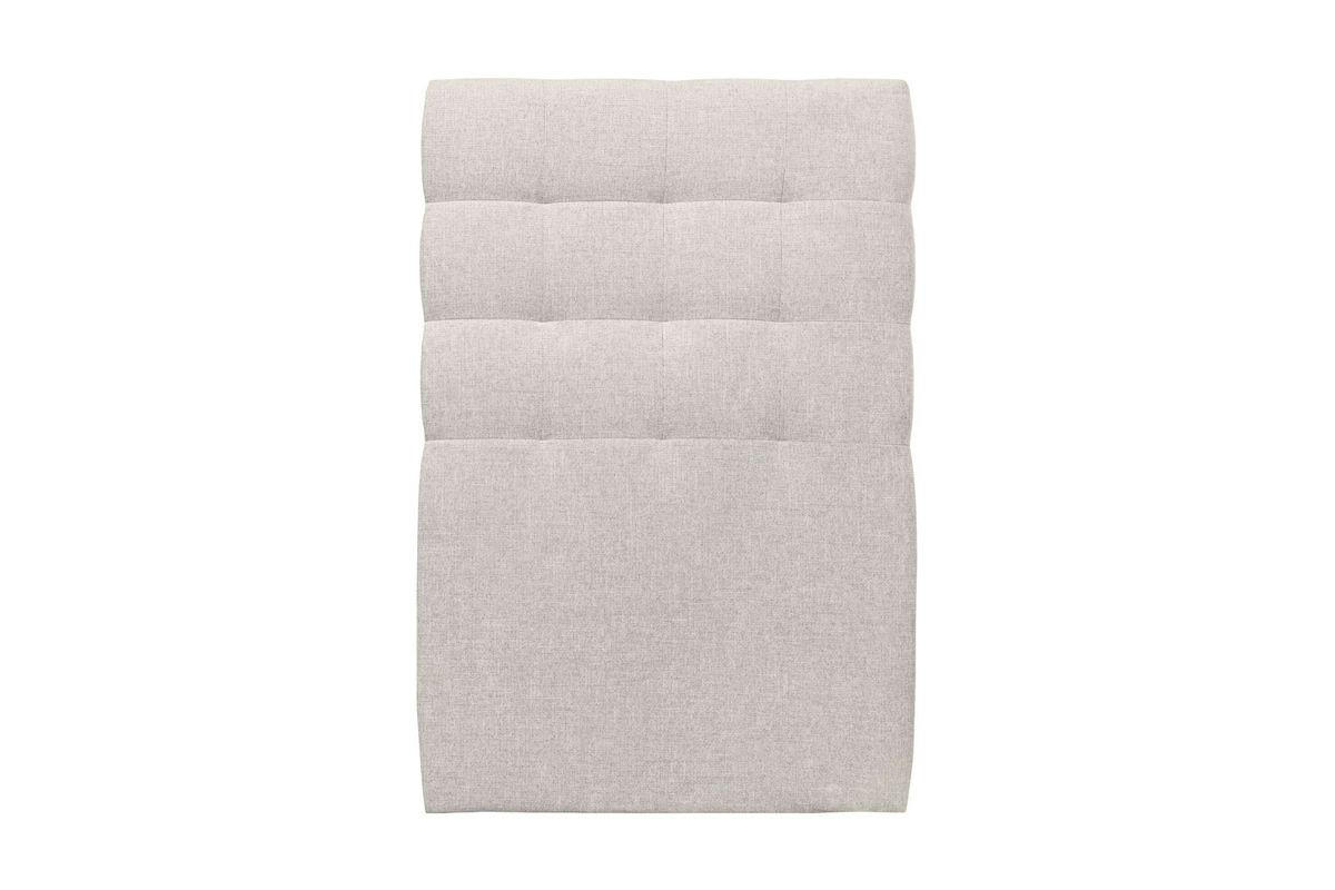 KOPFTEIL gepolstert - Gesteppt – hellbeiger Stoff - 90 cm - Beige, Karton/Holz (90/120/10cm) - Sommeil de Plomb