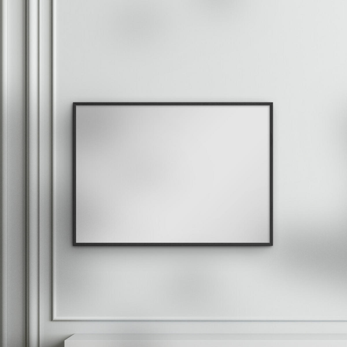 SPIEGEL - Schwarzes Holz - Schwarz, Holz/Papier (29.7/42/2cm) - Poster&Frame