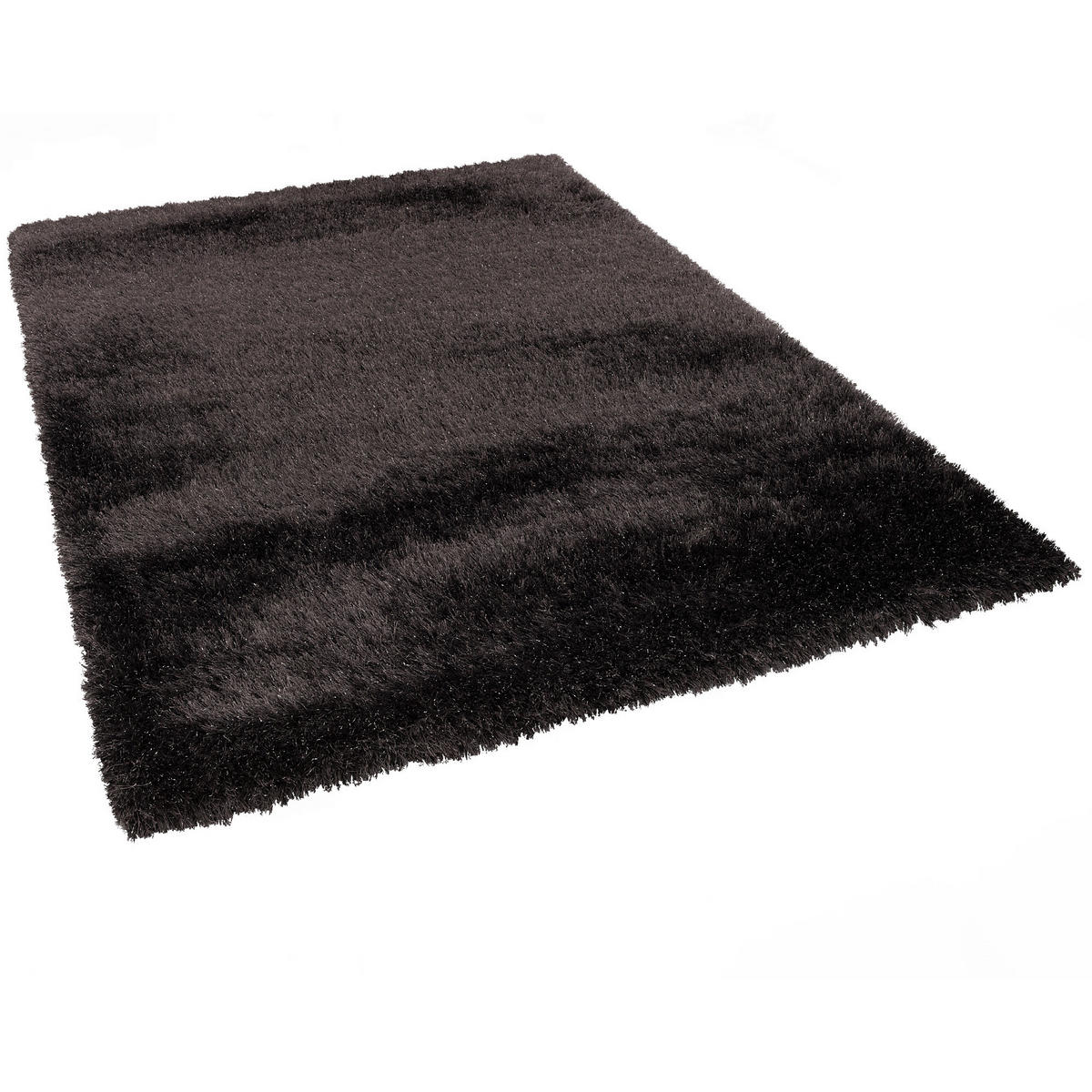 HOCHFLOR LANGFLOR SHAGGY TEPPICH GLOW - Anthrazit, Textil (80/150cm) - Pergamon