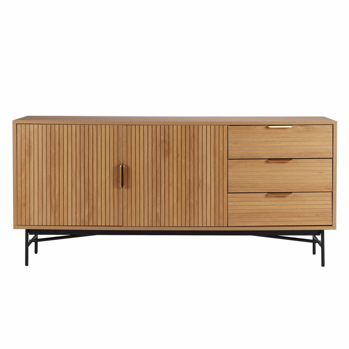 SIDEBOARD, Beigefarbe - Beige, Holz (40/75/160cm) - Oviala