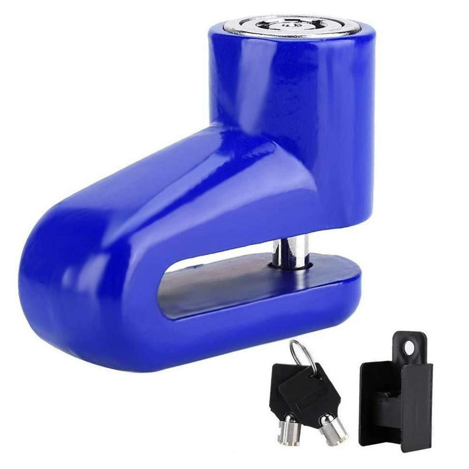 FAHRRADSCHLOSS Scheibenschloss Blau mit Halter - Blau, Metall (6/4/7cm)