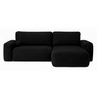 ECKSOFA Schwarz ILO Mit Schlaffunktion Und Bettkasten - Schwarz, Textil (282/177cm) - Sepro Meble
