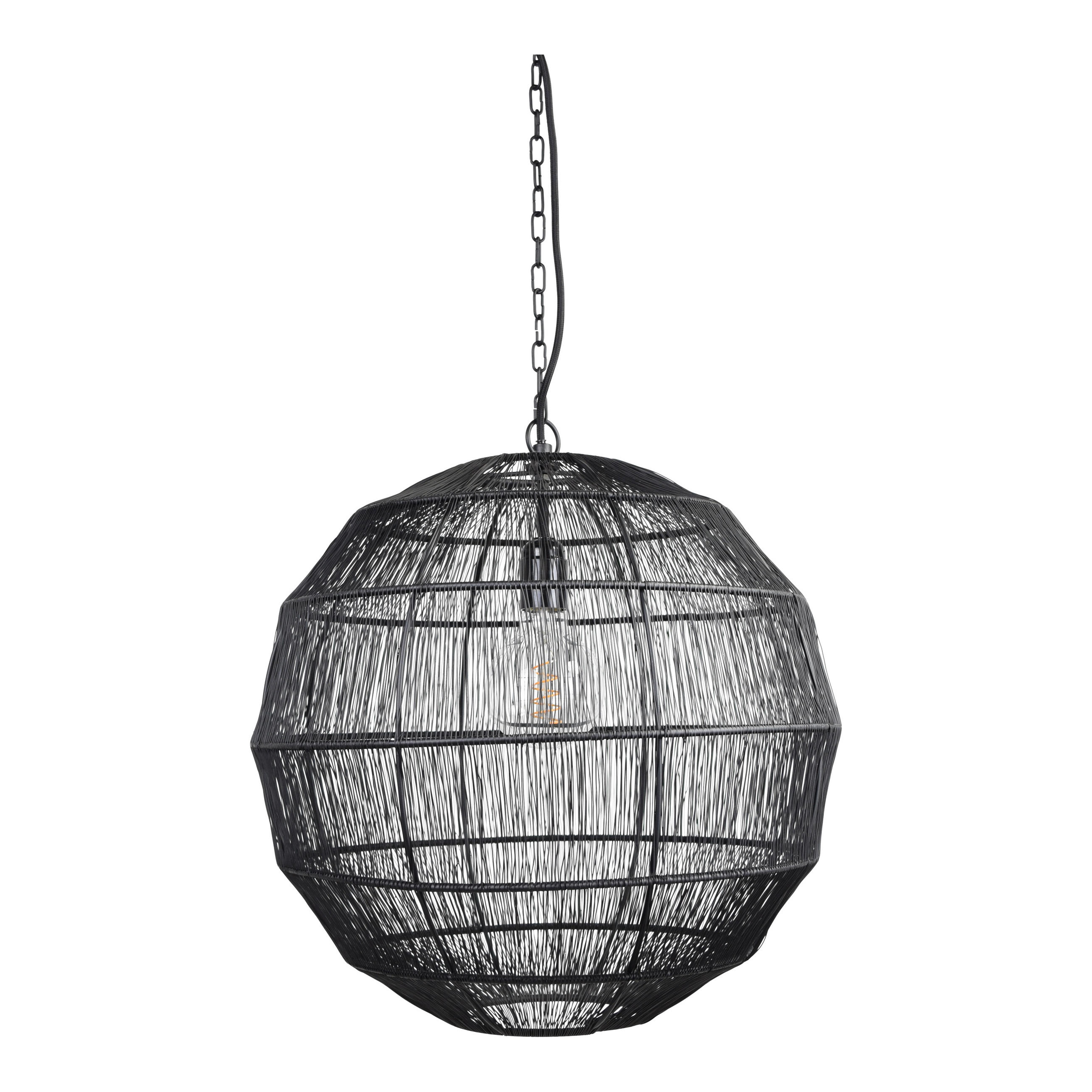 HÄNGELAMPE Vida Schwarz - Schwarz, Metall (45/45/120cm) - Urban Interiors