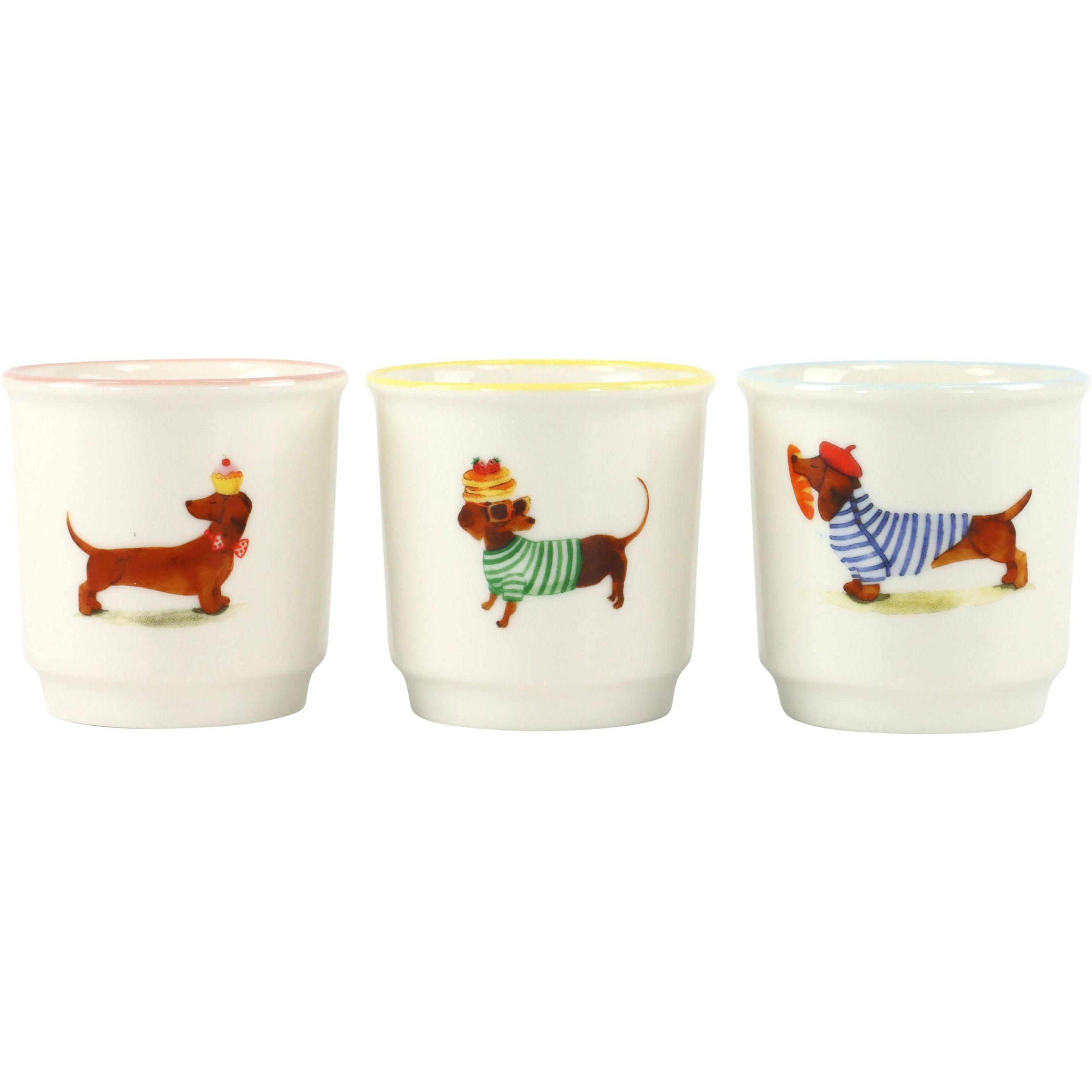 ESPRESSOTASSE Bark&table 3er Set 6/6/6 cm - Weiß, Keramik (0.1L) - FURNARO