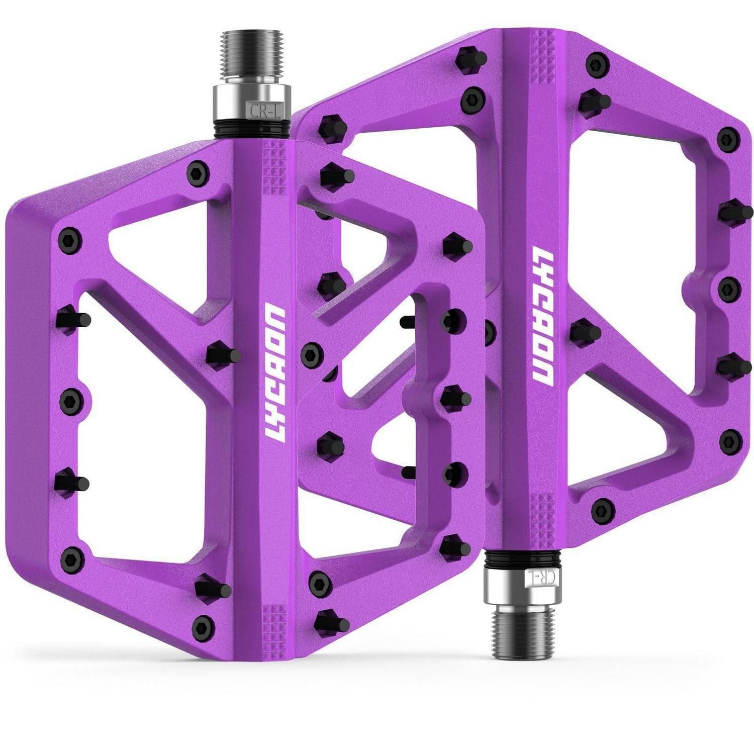 FAHRRADPEDALE Flachpedale Violett - Violett, Kunststoff (10.9/1.4/10.9cm)