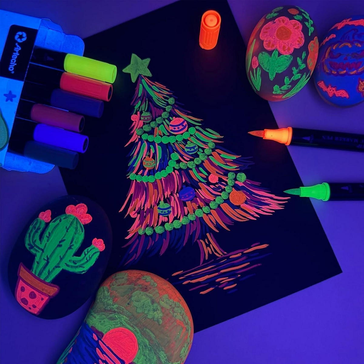 MARKER 8 Neon Farben Dual Tip - Multicolor, Kunststoff (1/1/15cm)