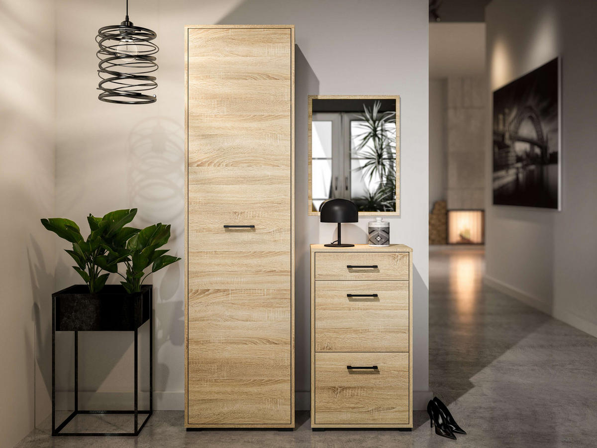 GARDEROBENSCHRANK – 55 cm – Caro – Sonoma Eiche – KL-002 - Sonoma Eiche, Holzwerkstoff (55/199/34cm) - hi-markt