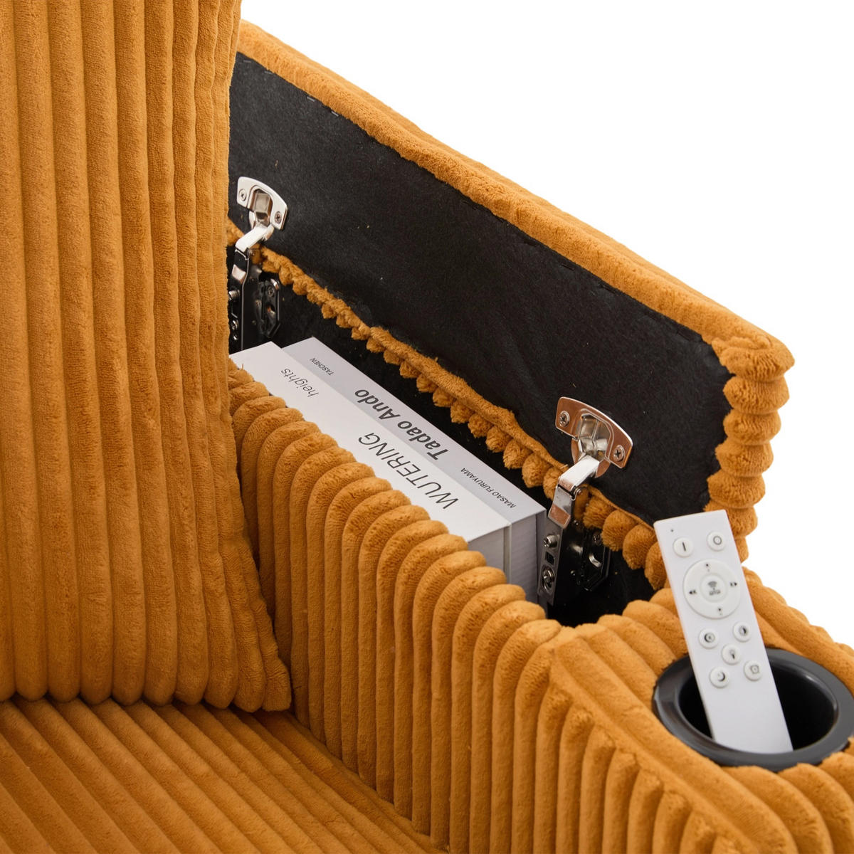 RELAXLIEGE XXL Polsterliege,Relaxsessel,Cord,Gelb - Gelb, Textil (129/70/170cm) - LVHOM