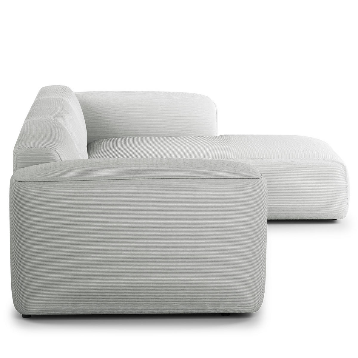 3-SITZER ECKSOFA mit Longchair - Schwarz/Grau, Kunststoff/Textil (317/173cm) - home24