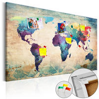 PINNWANDBILDER Bunt 90/60 cm - Multicolor, Naturmaterialien/Textil (90/60cm) - KUNSTLOFT