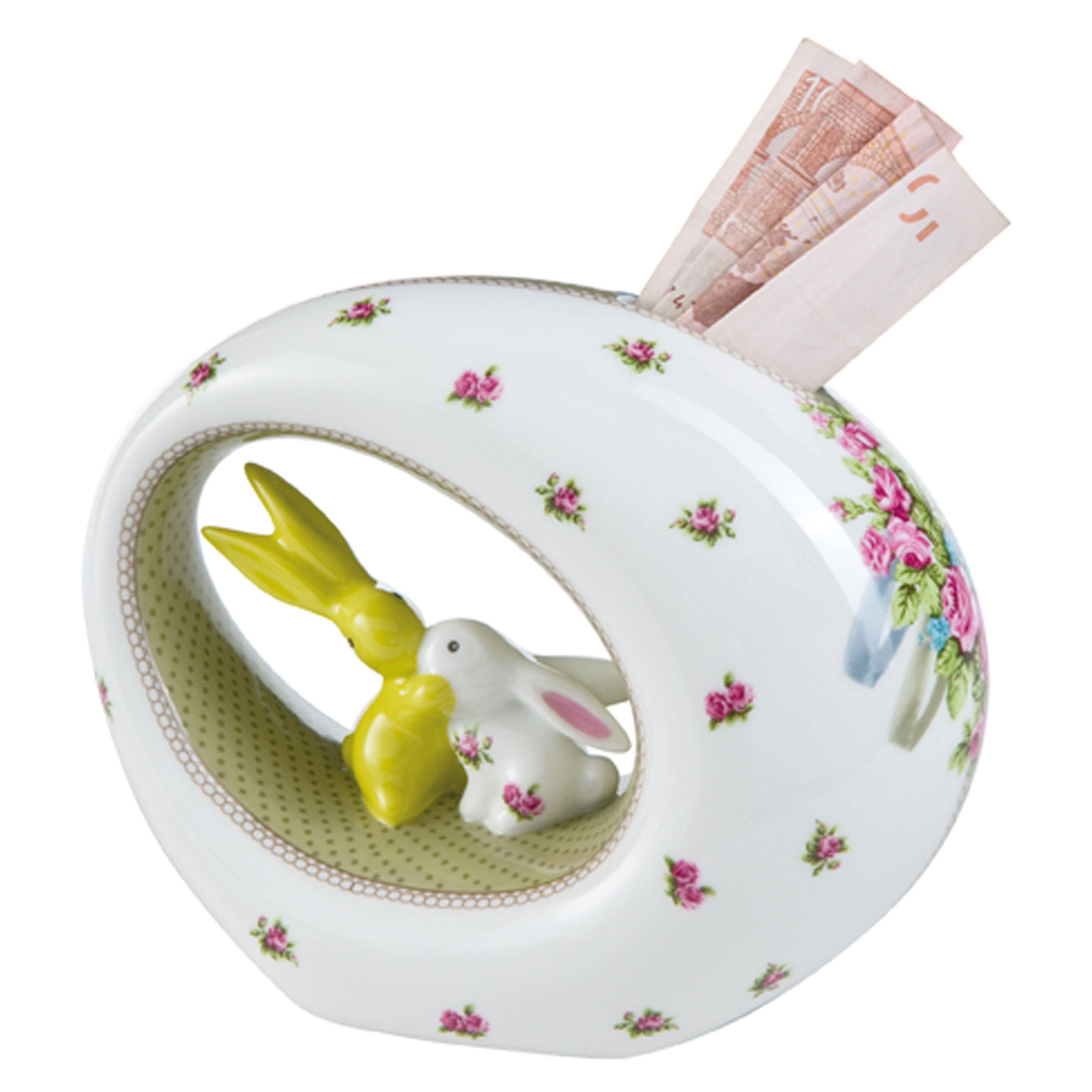SPARDOSE Bloom Bunny, mit Blumenmuster, Porzellan - Multicolor, Keramik (7.5/13/16cm) - Goebel