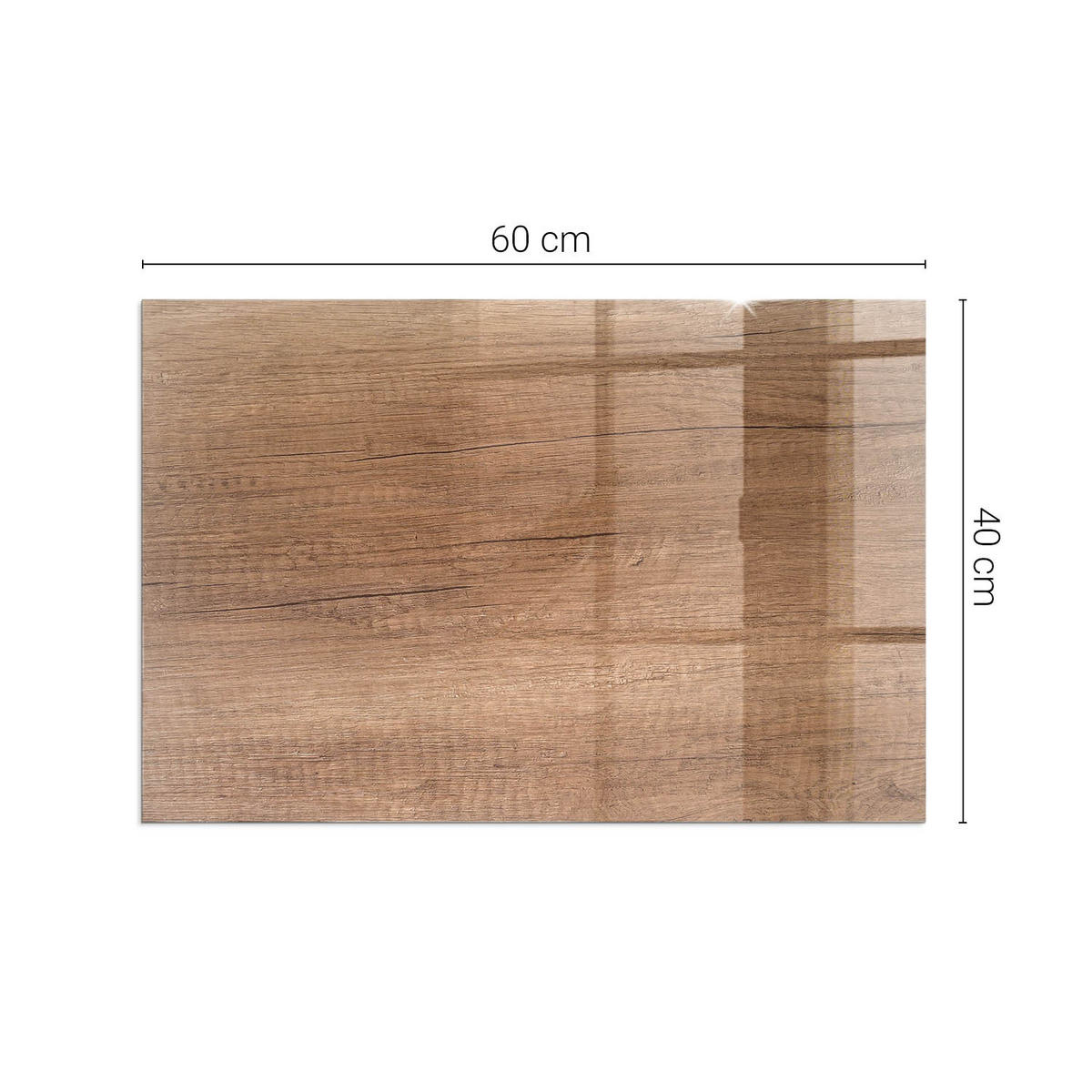 GLASPLATTE für Kamin 60x40 cm Braun - Braun, Glas (60/40/0.4cm) - ArtPrintCave