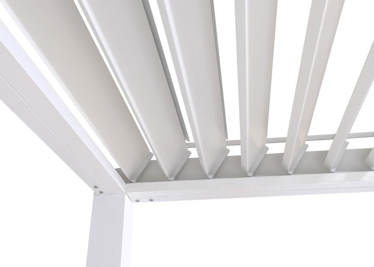 PERGOLA Weiß - Weiß, Metall (302/235/302cm) - MCW